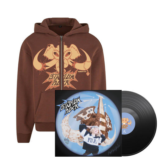 Stadium Rock Bundle Vinyl und Zipper braun