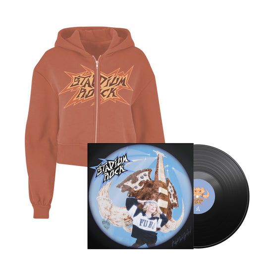 Stadium Rock Bundle Vinyl und Cropped Zipper terracotta