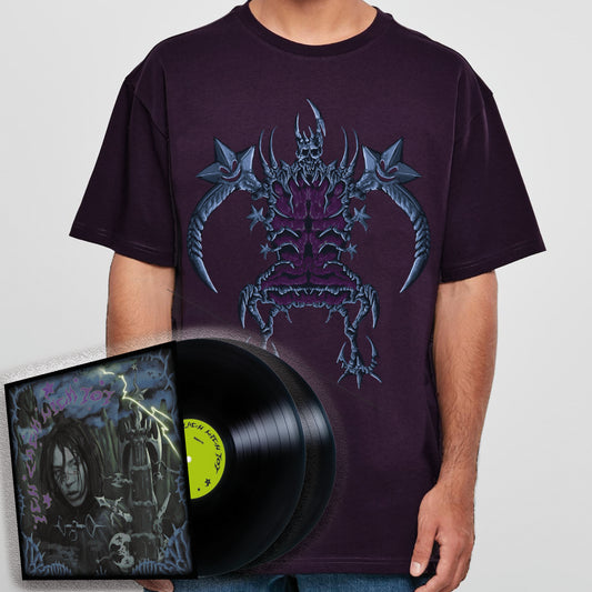 ICH LACH MICH TOT Doppel-Vinyl + T-Shirt "Throne" (lilac) Bundle